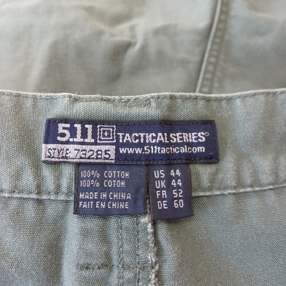 5.11 Tactical Series Shorts Green Cotton Mens 44 - Picture 4 of 9
